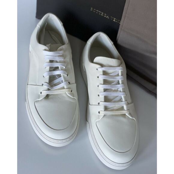NIB $750 Bottega Veneta Men\'s Speedster Calf Leather White Sneakers 7 US 608761 main image 6